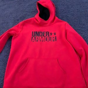 Bright Pink UnderArmor Hoodie/Pull over.